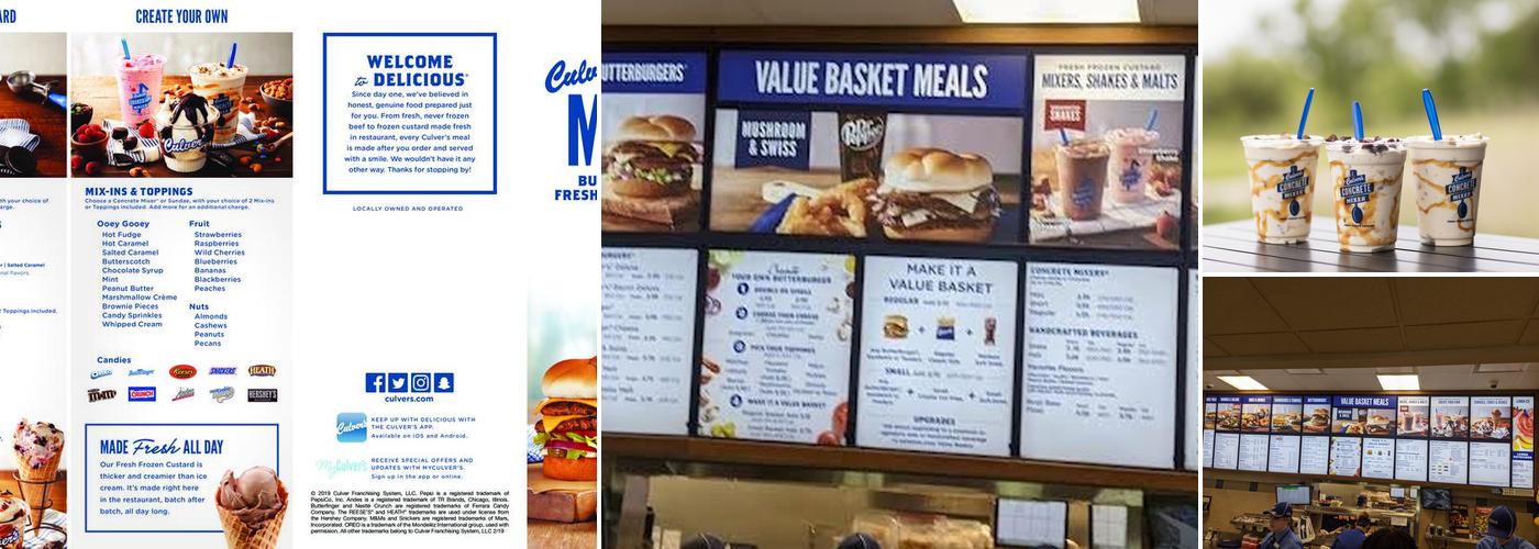 Culver’s Menu