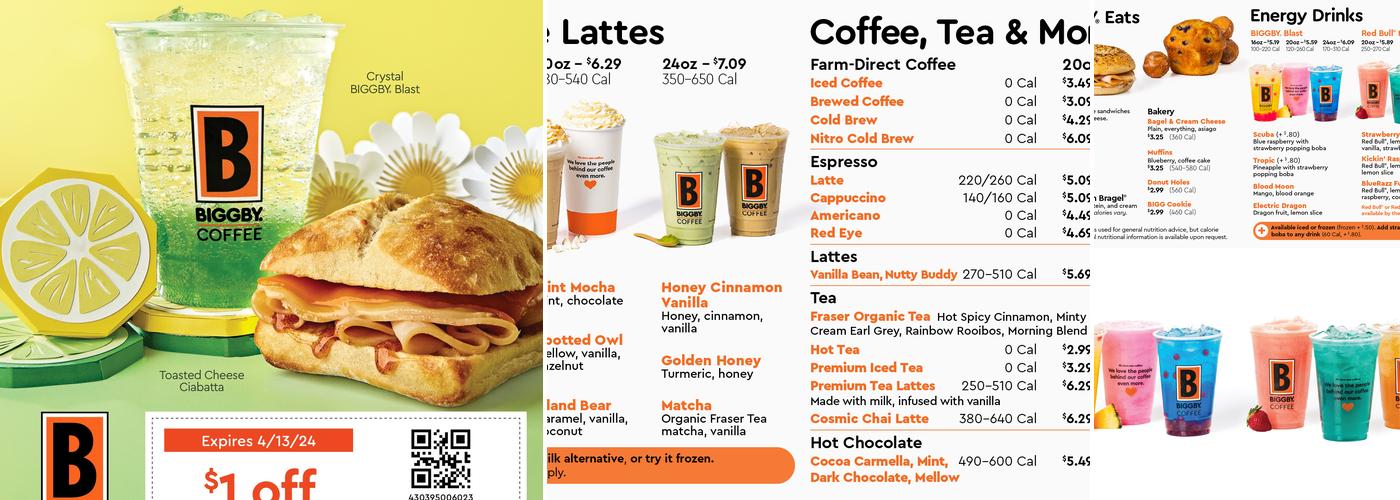 BIGGBY COFFEE Menu