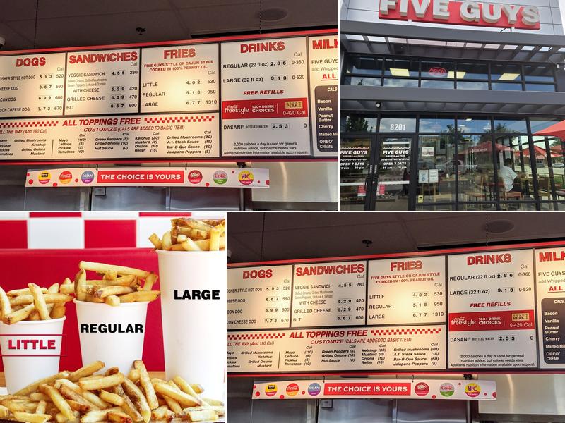 Five Guys Menu