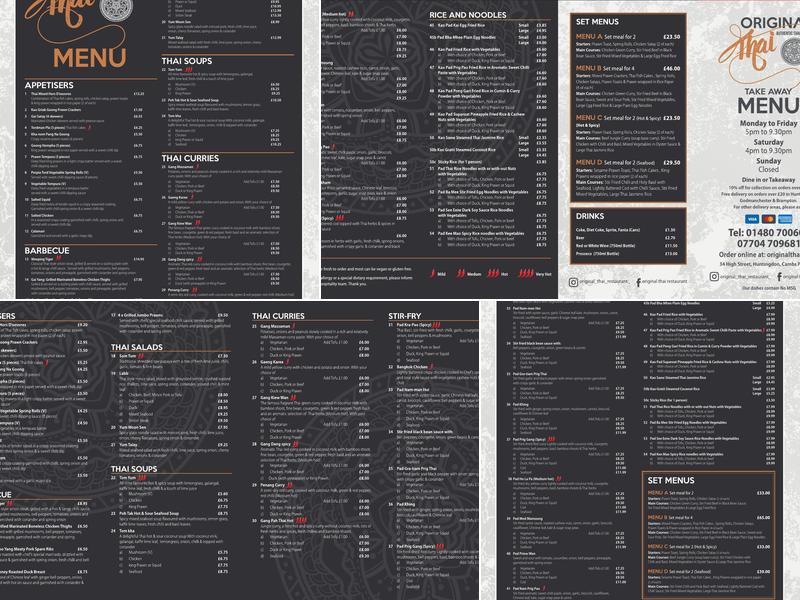 Original Thai Menu