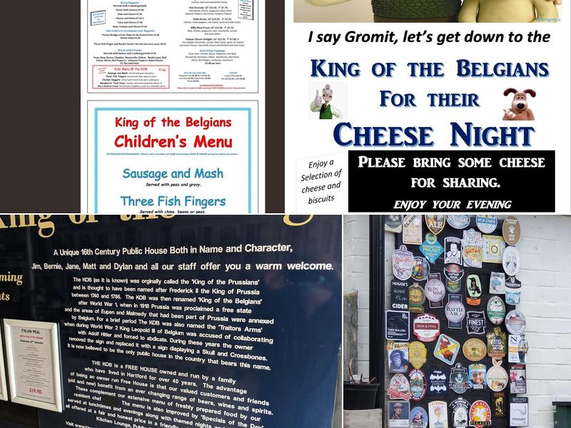 King of the Belgians Menu