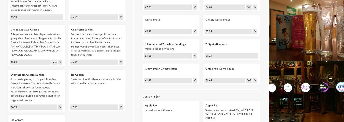 Hartford Mill - Pub & Carvery Menu