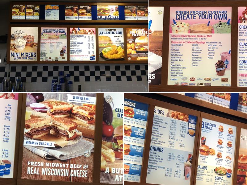 Culver’s Menu