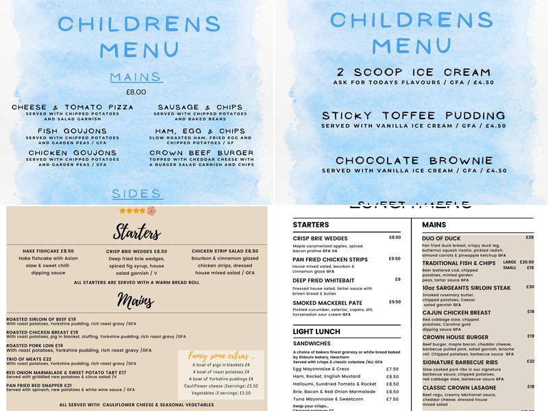 The Moorings Restaurant Menu