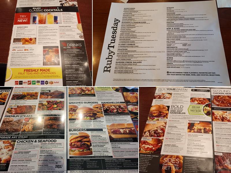 Ruby Tuesday Menu