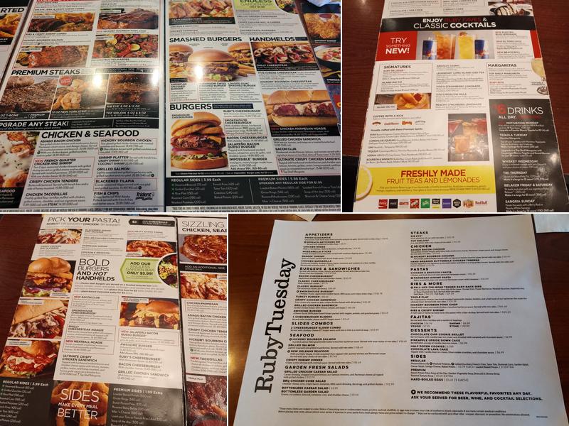 Ruby Tuesday Menu