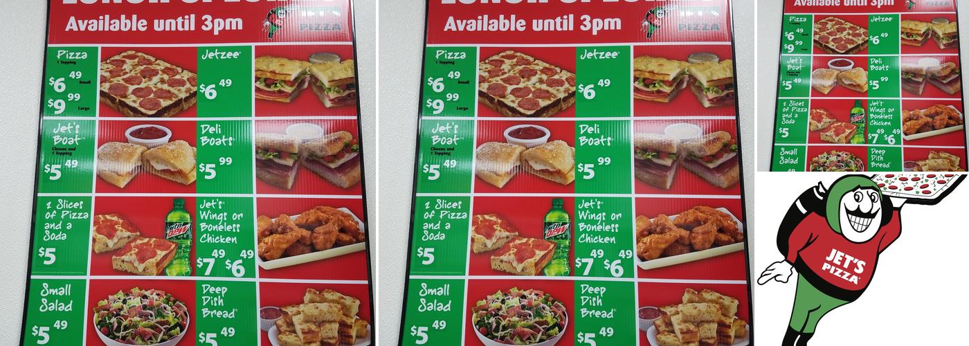 Jet's Pizza Menu