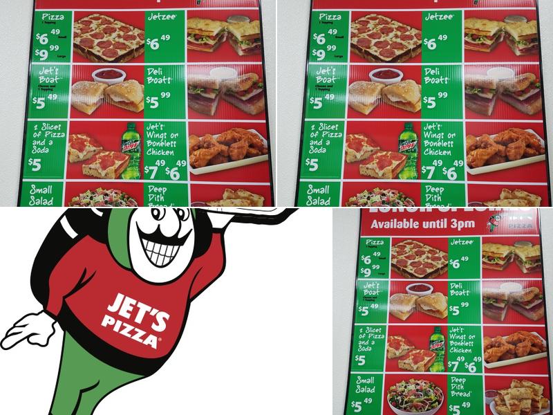 Jet's Pizza Menu