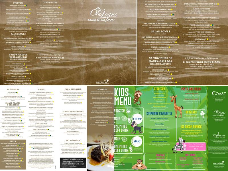 Old Loans Inn Menu