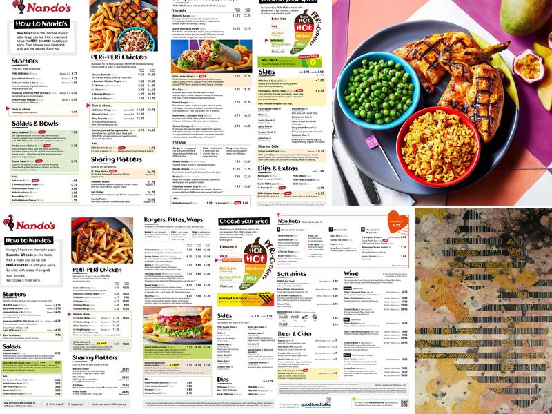Nando's Brighton - Duke Street Menu