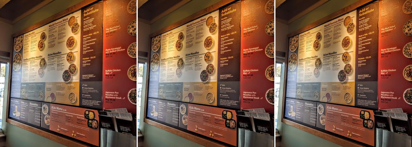 Noodles and Company Menu