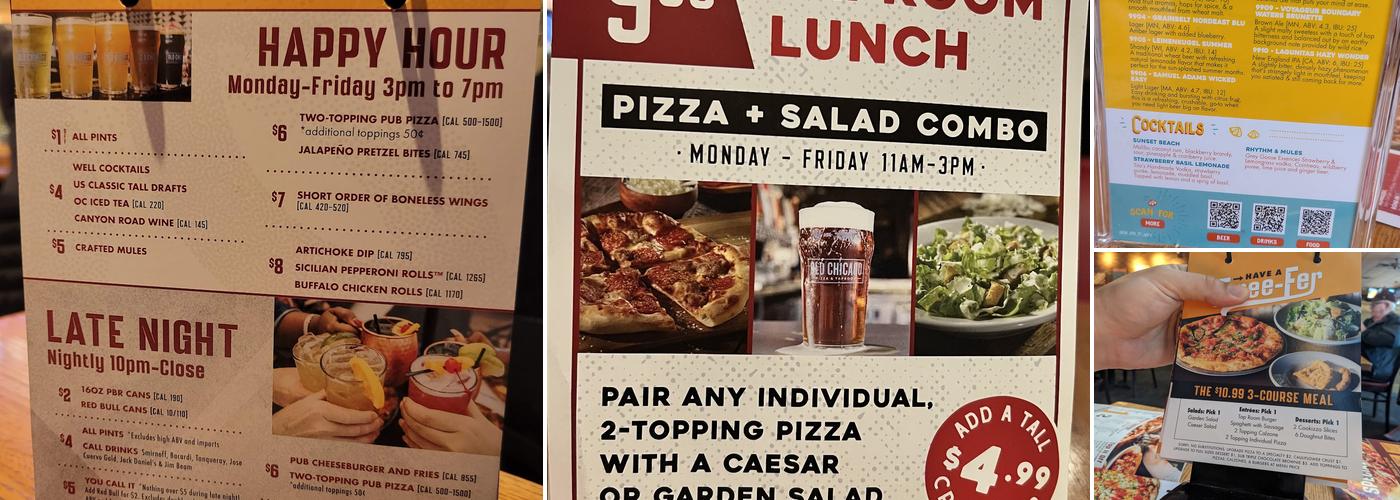 Old Chicago Pizza + Taproom Menu