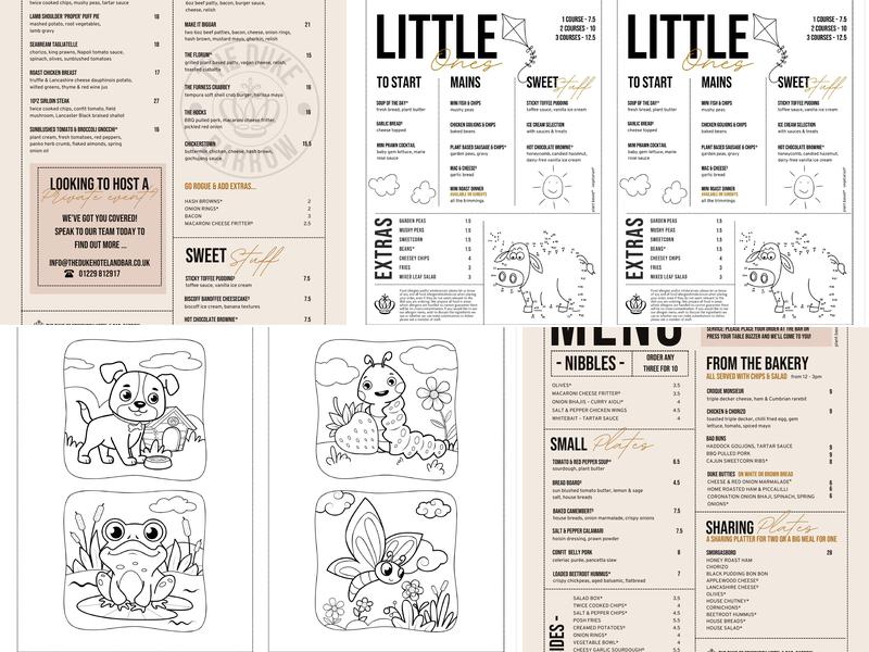 The Duke of Edinburgh Hotel Menu