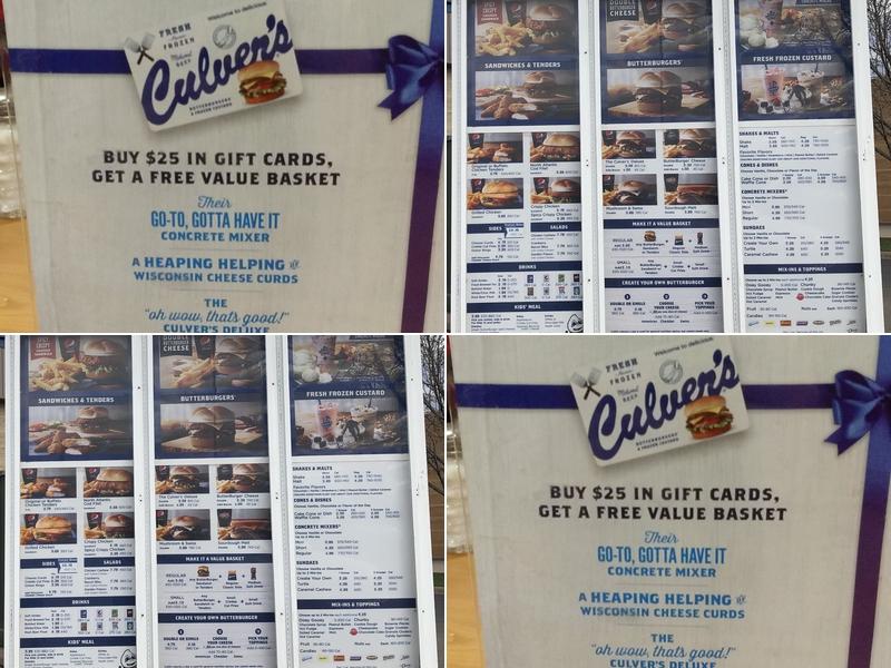 Culver’s Menu