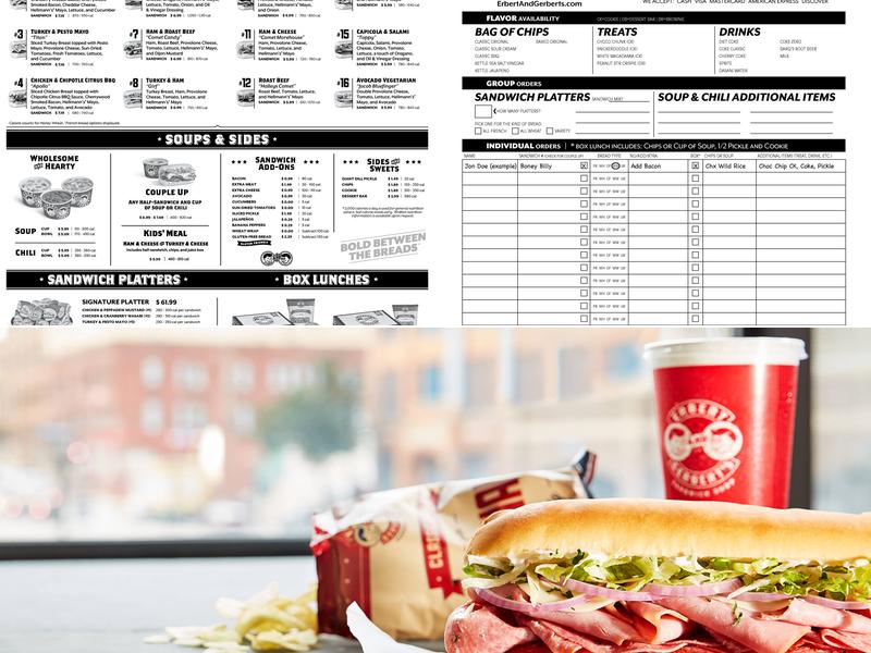 Erbert and Gerbert's Menu