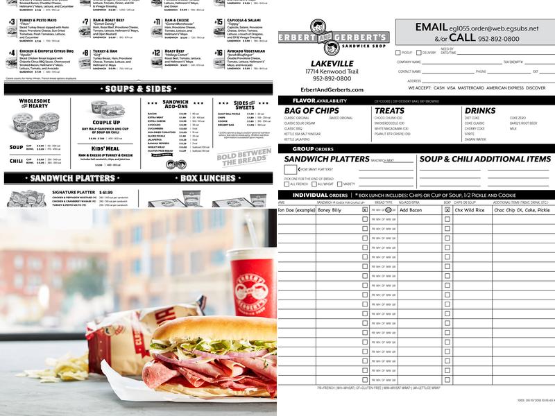 Erbert and Gerbert's Menu