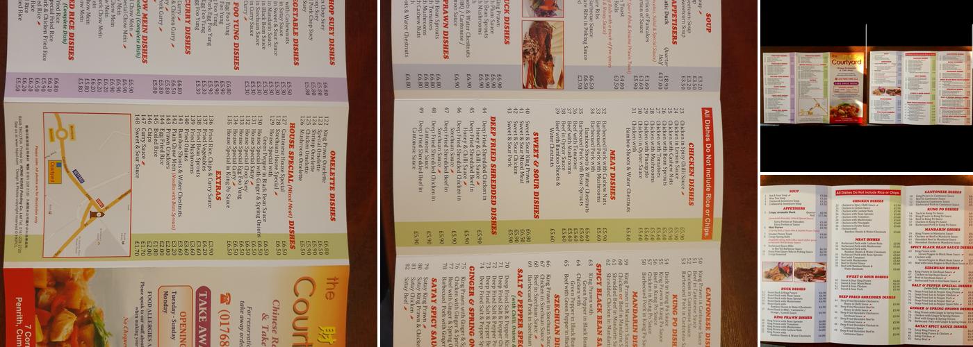 The Courtyard Chinese Restaurant Menu