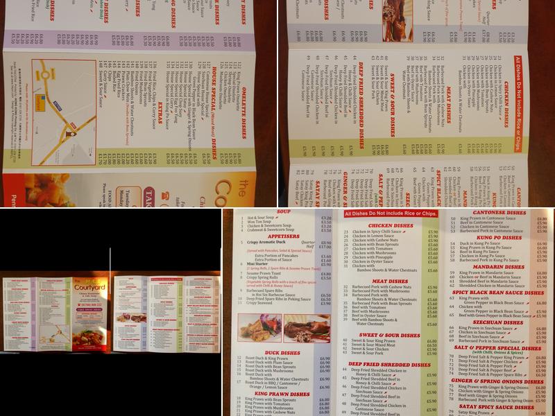 The Courtyard Chinese Restaurant Menu