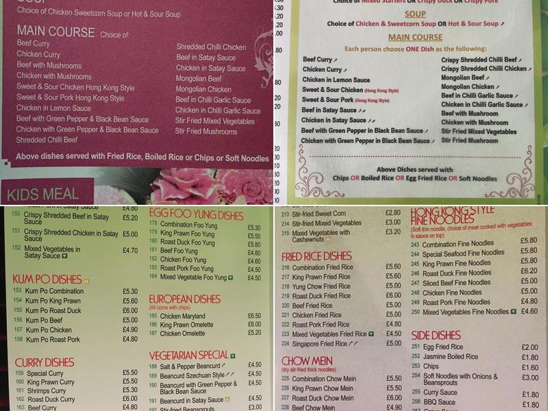 Oriental Garden Menu