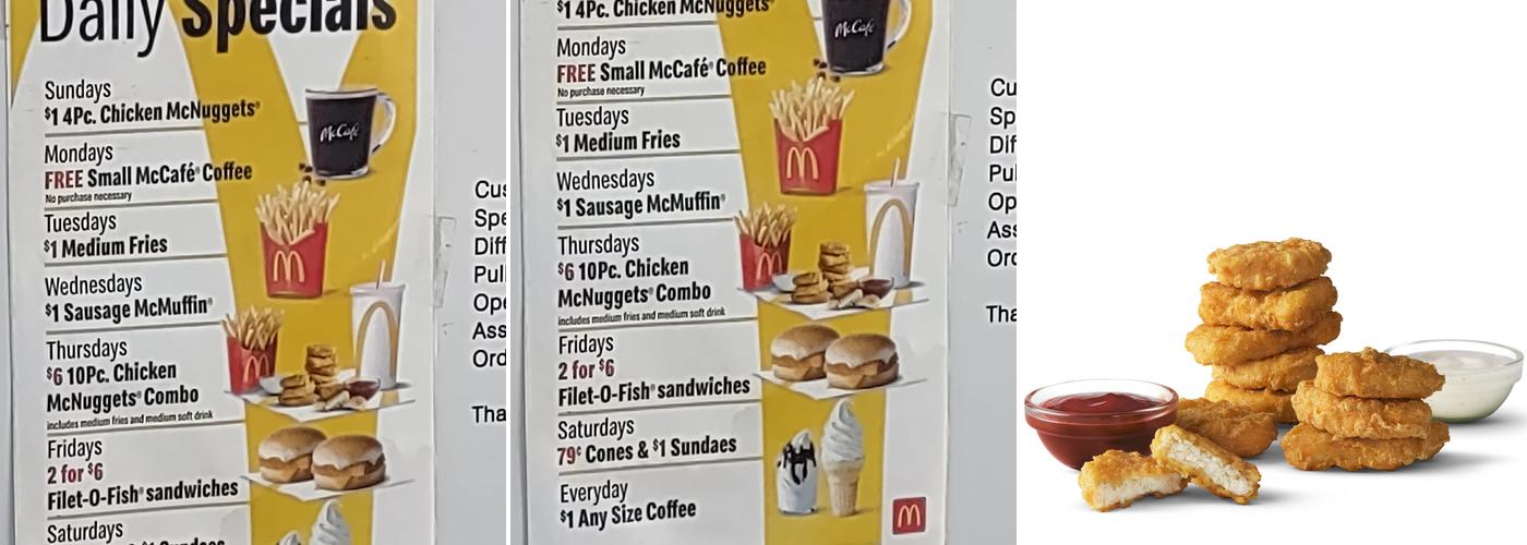 McDonald's Menu