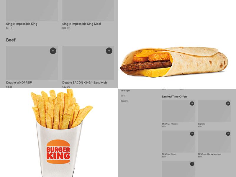 Burger King Menu