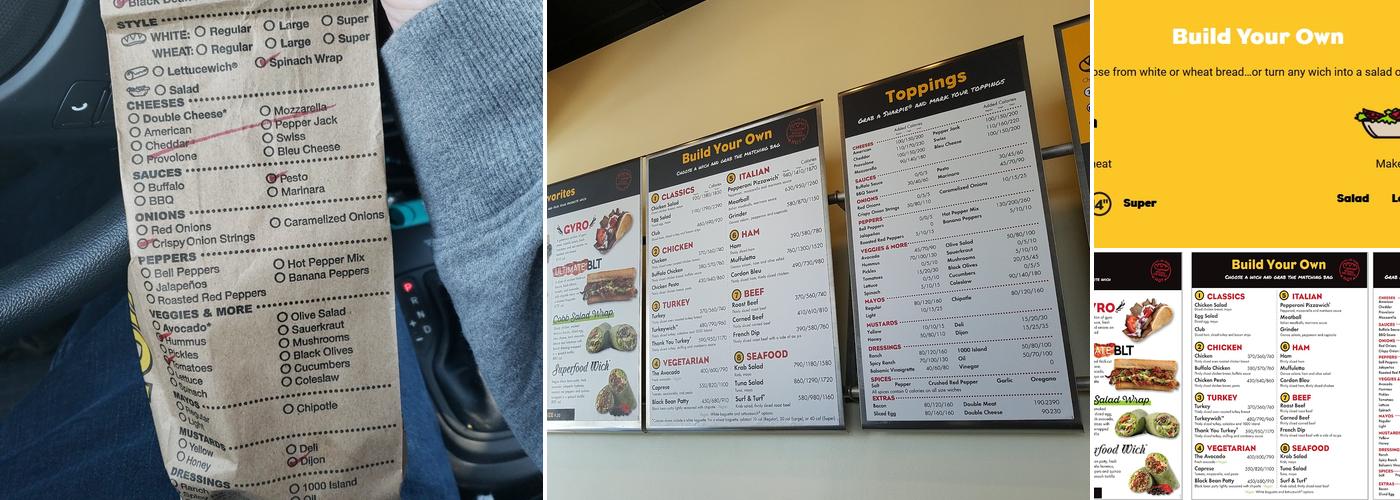 Which Wich Superior Sandwiches Menu