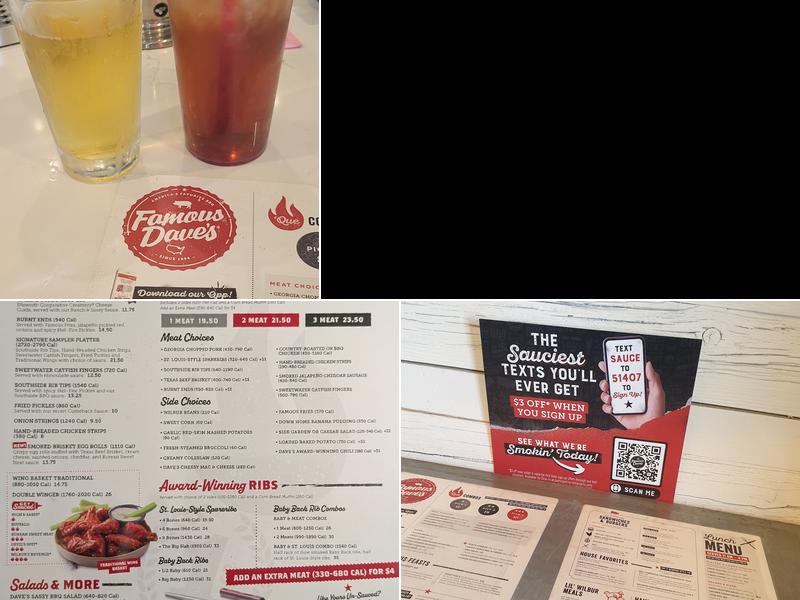 Famous Dave's Bar-B-Que Menu