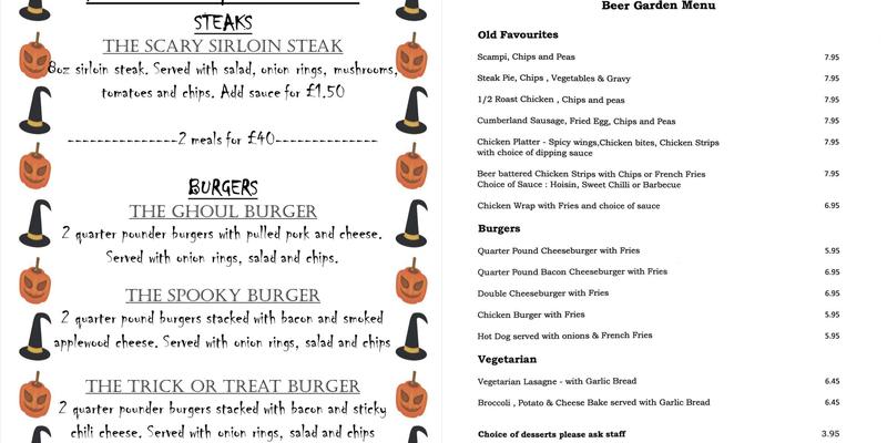 Royal George Menu