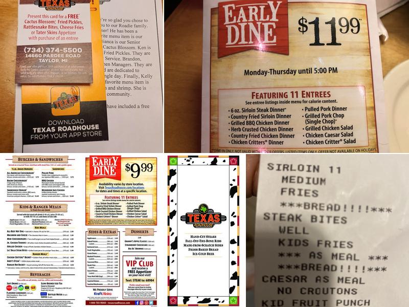 Texas Roadhouse Menu