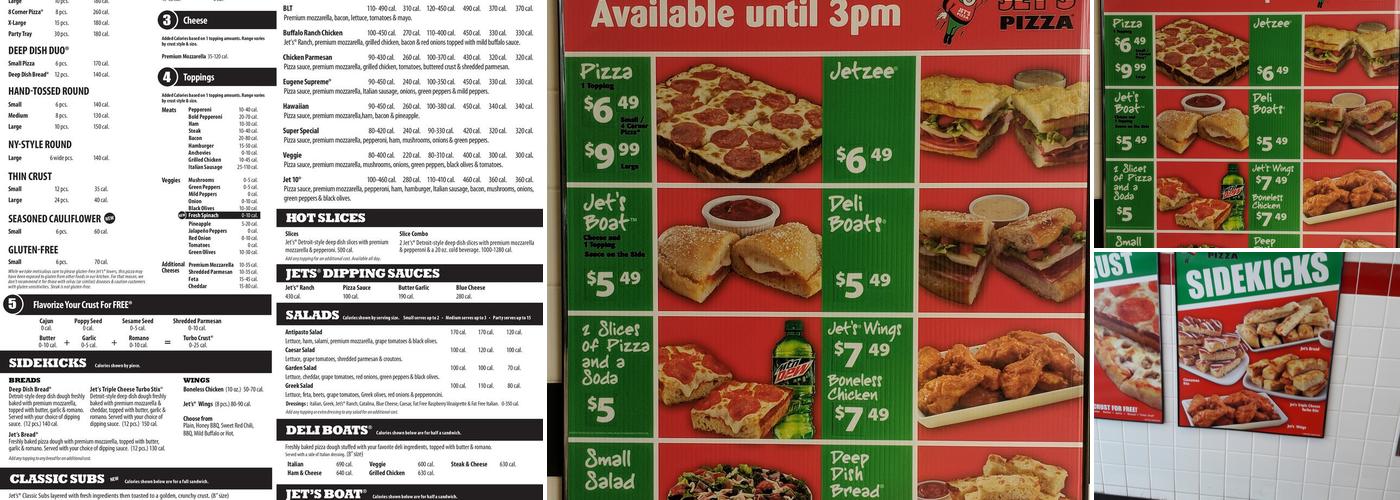 Jet's Pizza Menu