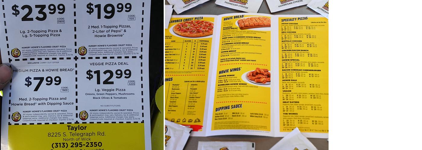 Hungry Howie's Pizza Menu