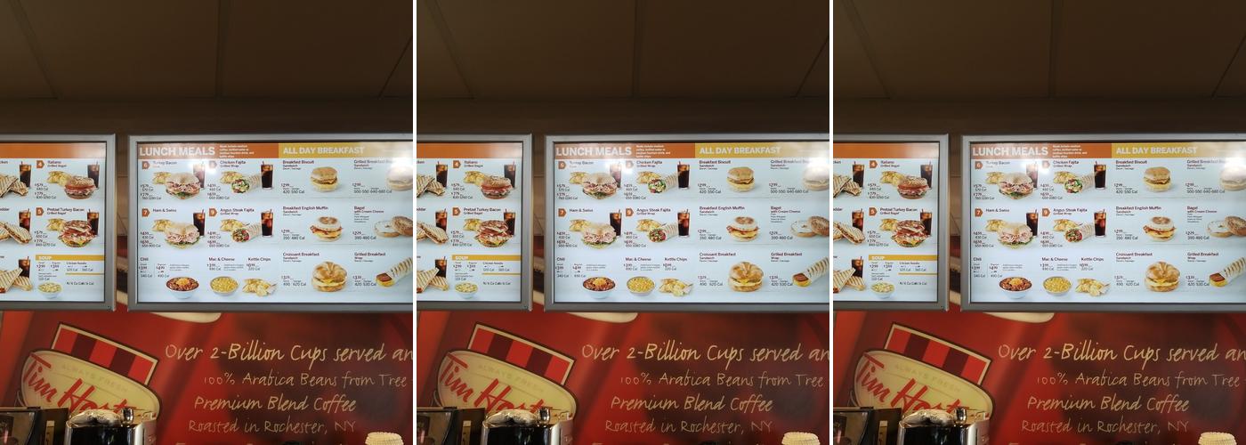 Tim Hortons Menu