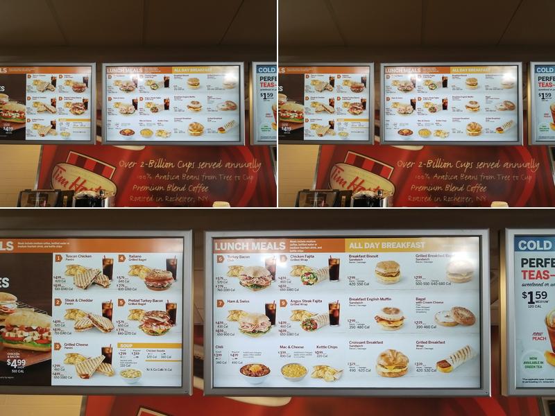 Tim Hortons Menu