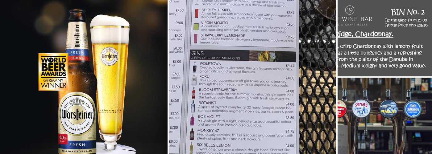 19 The Wine Bar Menu