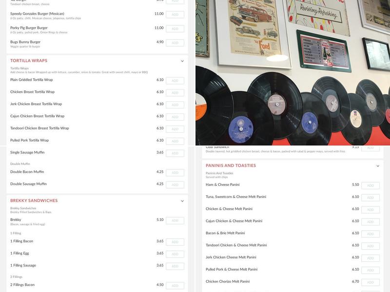 Johnny C's Diner Menu