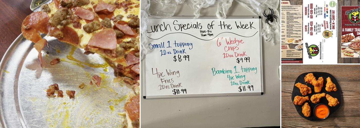 Fox's Pizza Den Menu