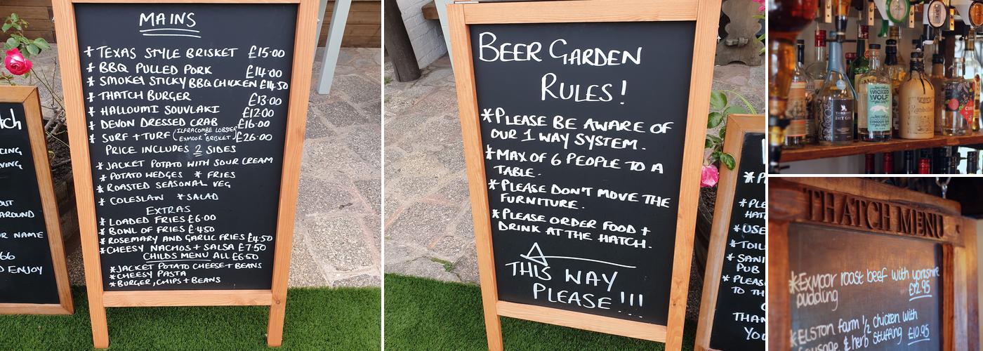 The Thatched Inn Menu