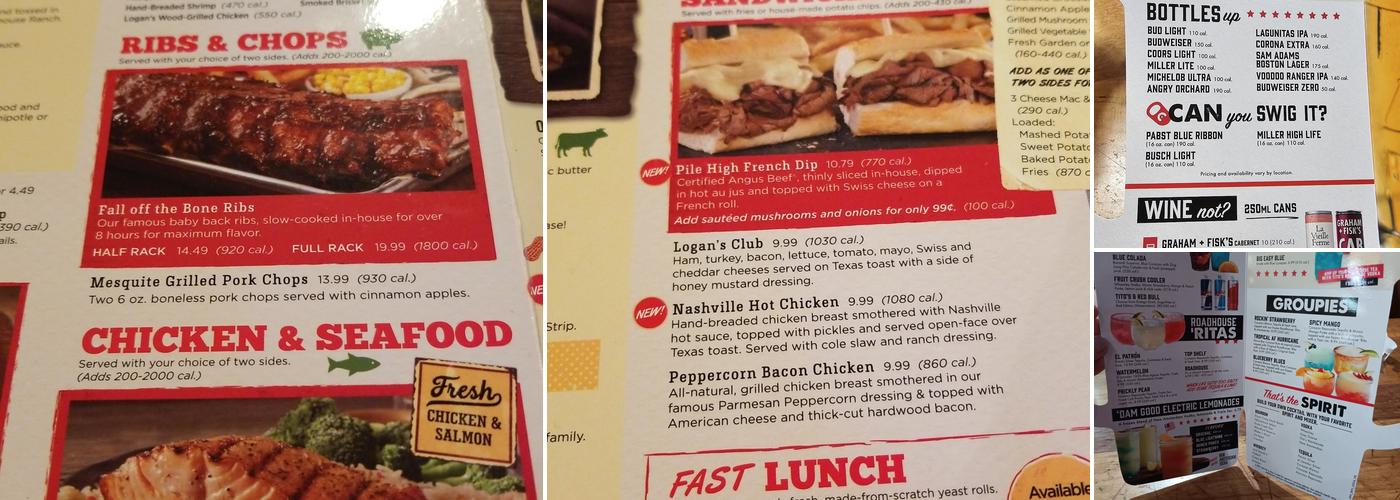 Logan's Roadhouse Menu
