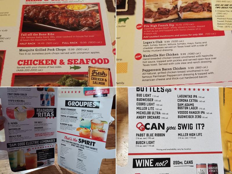 Logan's Roadhouse Menu