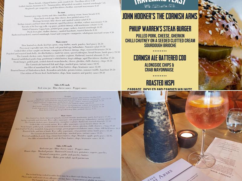 The Cornish Arms Menu