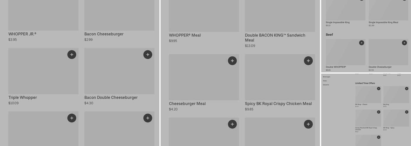 Burger King Menu