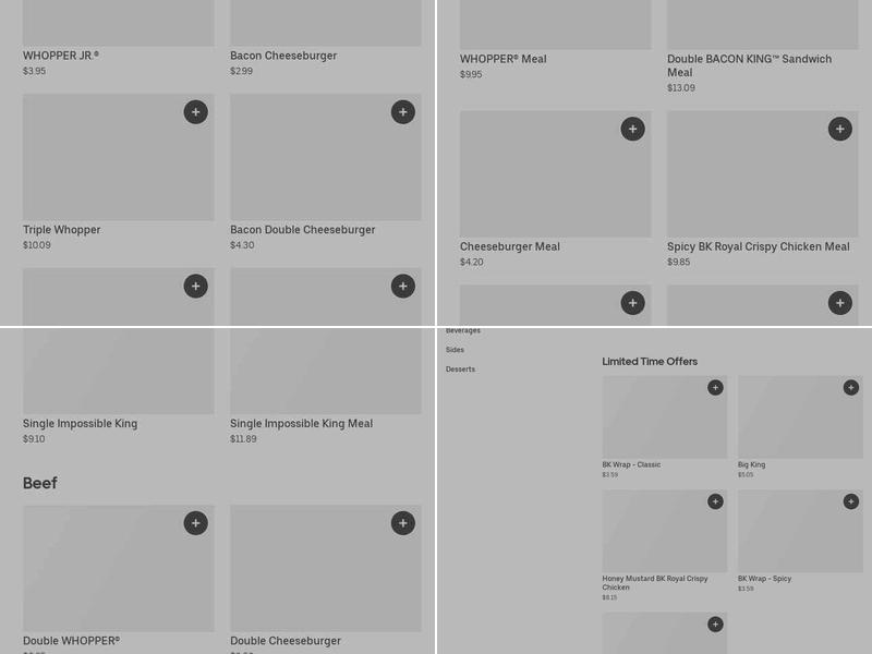 Burger King Menu