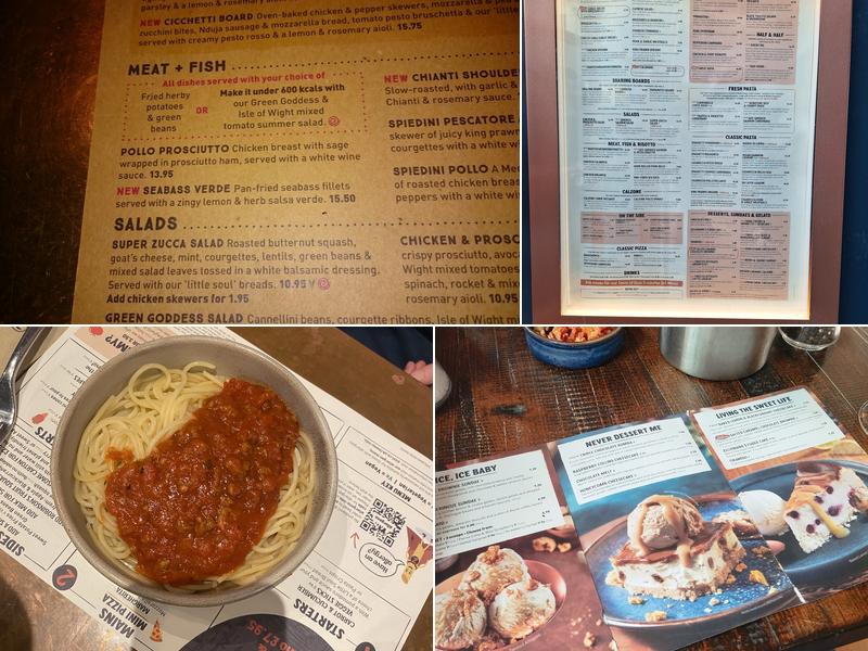 Zizzi - Brighton Menu