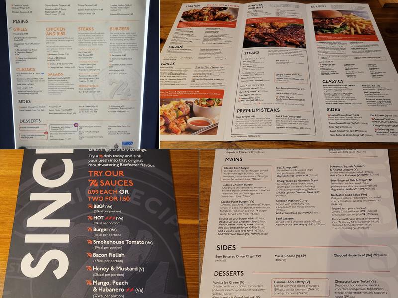 Mill House Beefeater Menu