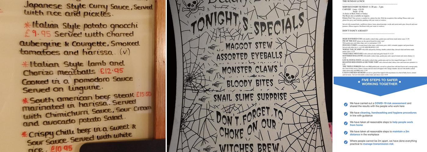 The Thatched Inn Menu