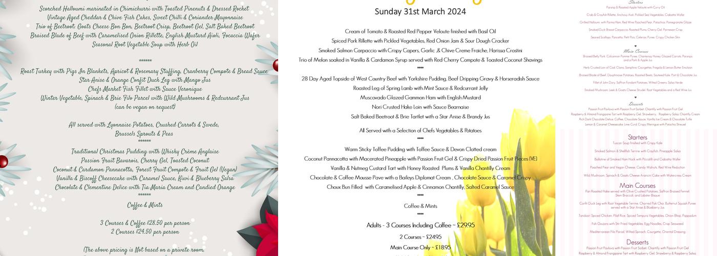 Berry Head Hotel Menu