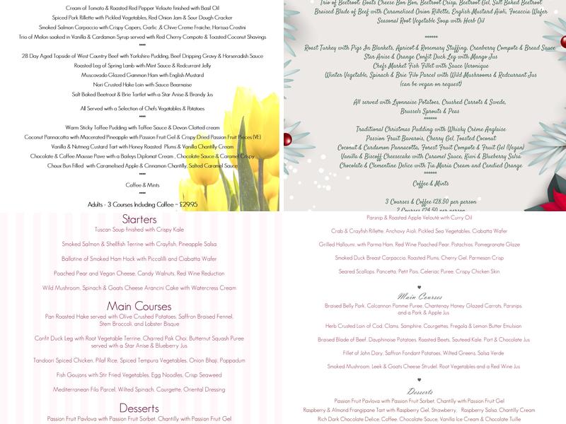 Berry Head Hotel Menu