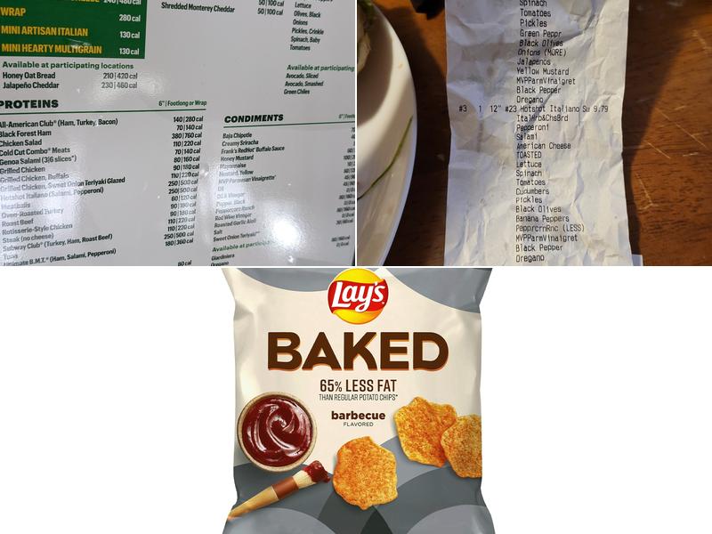 Subway Menu