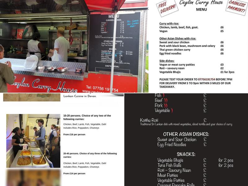 Ceylon Curry House Menu