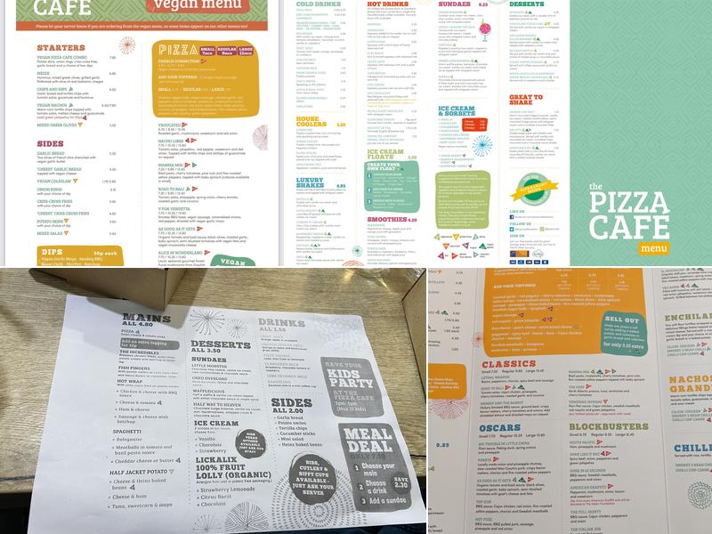 The Pizza Cafe Menu